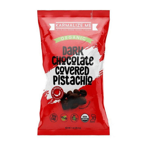 Karmalize.Me, Vegan Dark Chocolate Covered Pistachios, 1 Oz Karmalize.Me