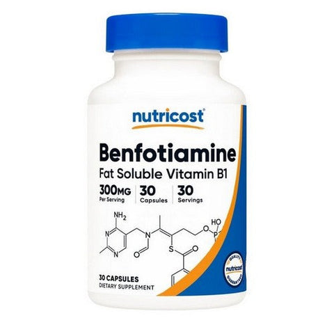 Nutricost, Benfotiamine Capsules, 300 Mg, 30 Count Nutricost
