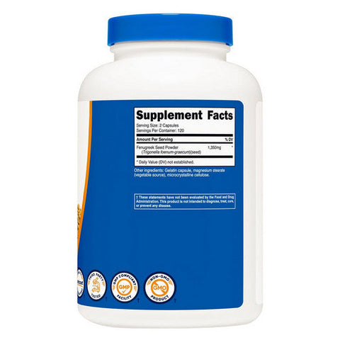 Nutricost, Fenugreek Seed, 675 Mg, 240 Caps Nutricost