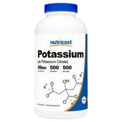 Nutricost, Potassium Citrate Capsules, 99 Mg, 500  Count Nutricost