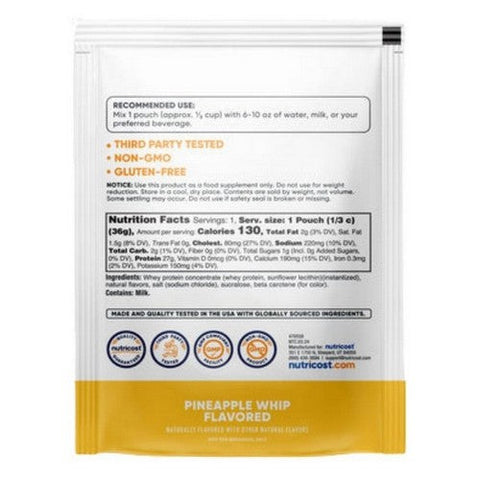 Nutricost, Whey Protein Concentrate Pineapple Whip, 1 Serving Nutricost