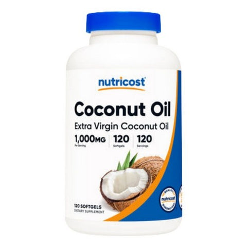Nutricost, Coconut Oil Softgels, 1000 Mg, 120 Count Nutricost