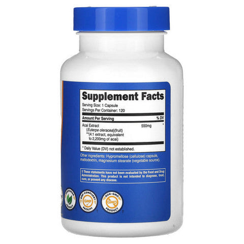 Nutricost, Acai Capsules, 550 Mg, 120 Count Nutricost