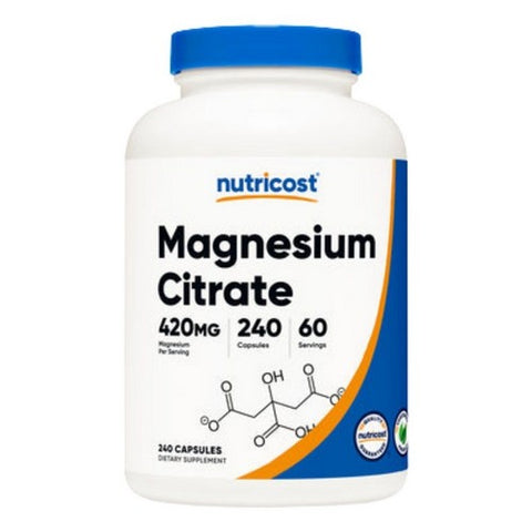 Nutricost, Magnesium Citrate Capsules, 420 Mg, 240 Count Nutricost