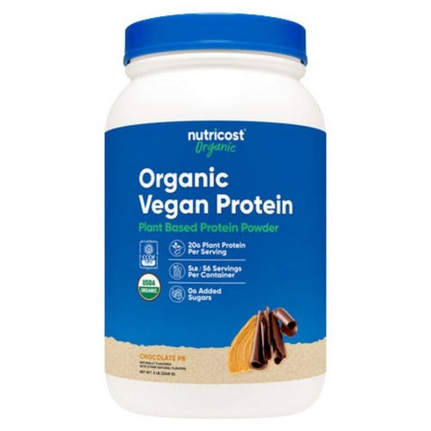 Nutricost, Organic Vegan Protein Chocolate Peanut Butter, 5 Lbs Nutricost
