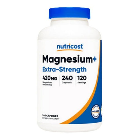Nutricost, Magnesium + Extra Strength Capsules, 420 Mg, 240 Count Nutricost