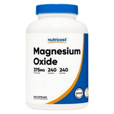 Nutricost, Magnesium Oxide Capsules, 375 Mg, 240 Count Nutricost