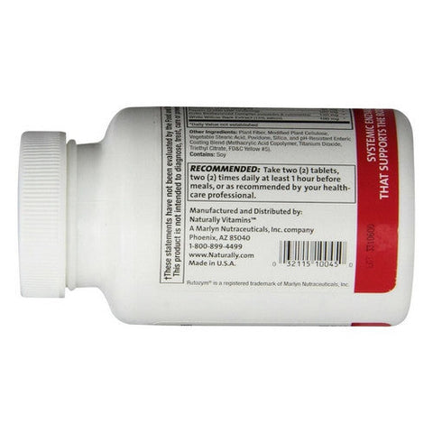 Naturally Vitamins, Rutozym Systemic Enzymes Formula, 120 Tabs Naturally Vitamins