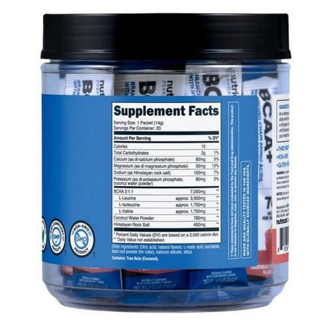 Nutricost, BCAA + Hydration Stickpacks Raspberry Lemonade, 20 Sticks Nutricost
