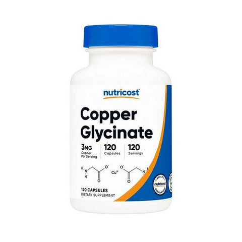 Nutricost, Copper Glycinate Capsules, 3 Mg, 120 Count Nutricost