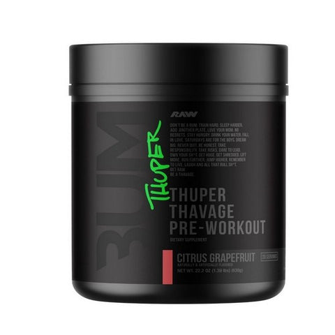 Thuper Thavage Pre Workout Citrus Grapefruit 516 Grams by Raw Nutrition