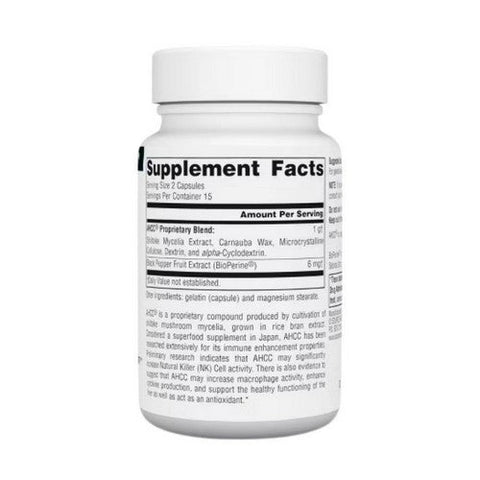 Source Naturals, AHCC with BioPerine, with Bioperine 30 Caps Source Naturals