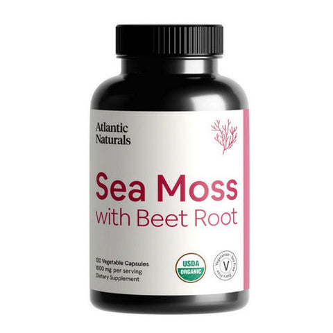 Atlantic Naturals, Organic Sea Moss with Beet Root, 120 Capsules Atlantic Naturals