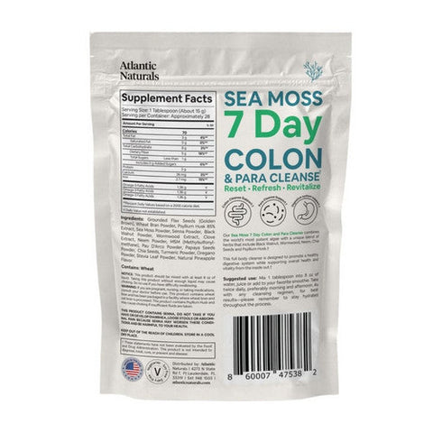 Atlantic Naturals, Sea Moss  Seven Day Colon And Para Cleanse, 14 Oz Atlantic Naturals