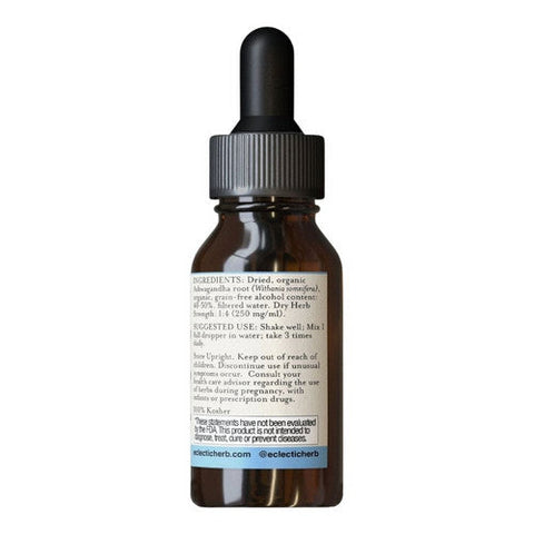 Eclectic Herb, Ashwagandha, 1 Oz with Alcohol Eclectic Herb