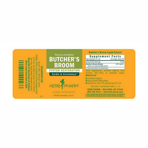 Herb Pharm, Butcher's Broom Extract, 4 Oz Herb Pharm
