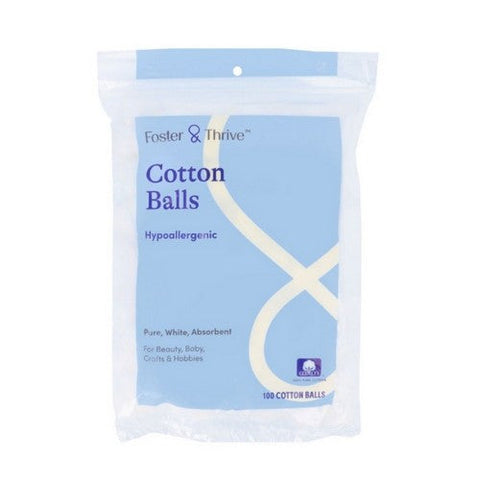 Foster And Thrive, Cotton Balls, 100 Count Foster And Thrive