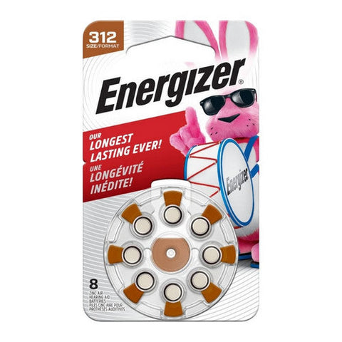 Energizer, Hearing Aid Batteries Size 312, 8 Count Energizer