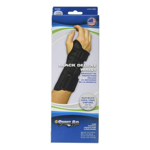 Scott Specialties, Scott Deluxe Right Medium Wrist Brace 3-3.5 Inches Black, 1 Count Scott Specialties