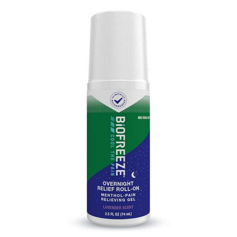 Biofreeze, Menthol-Pain Relieving Gel Overnight Relief Roll-On Lavender, 2.5 Oz Biofreeze