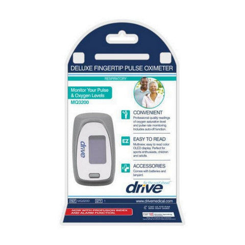 Drive Medical, Medical MQ3200 Deluxe Fingertip Pulse Oximeter, 1 Count Drive Medical