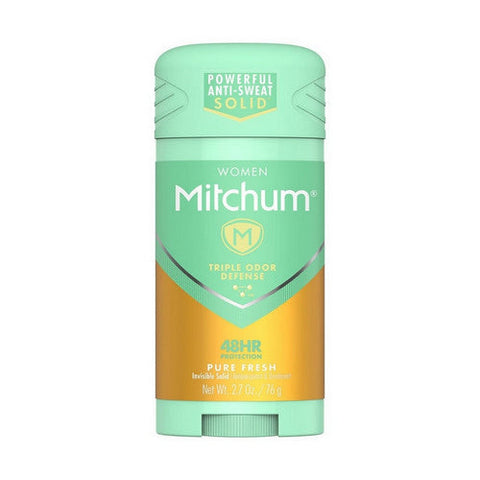 Mitchum, Women Triple Odor Defense Anti-Perspirant And Deodorant Invisible Solid Pure Fresh, 2.7 Oz Mitchum