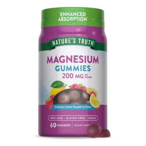 Nature's Truth, Magnesium Gummies Natural Lemon Raspberry, 60 Count Nature's Truth