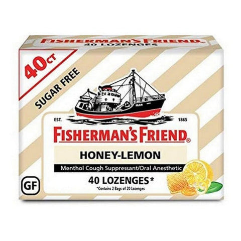 Fisherman's Friend, Cough Lozenges Sugar Free Honey Lemon, 40 Count Fisherman's Friend