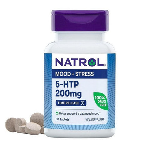 Natrol, Mood Plus Stress 5-HTP Time Release, 200 Mg, 60 Tabs Natrol