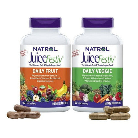 Natrol, JuiceFestiv The Ultimate Fruit And Veggie Super-Food, 180 Caps Natrol