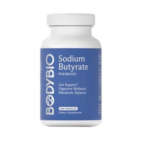 BodyBio, E-Lyte Sodium Butyrate, 100 Capsules