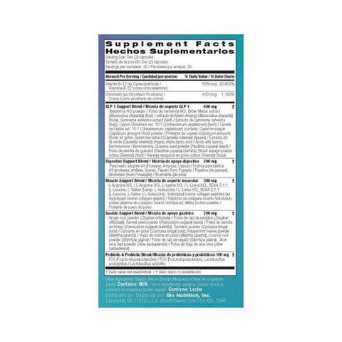 Bio Nutrition Inc, GLP-1 Support Wellness, 60 Capsules Bio Nutrition Inc