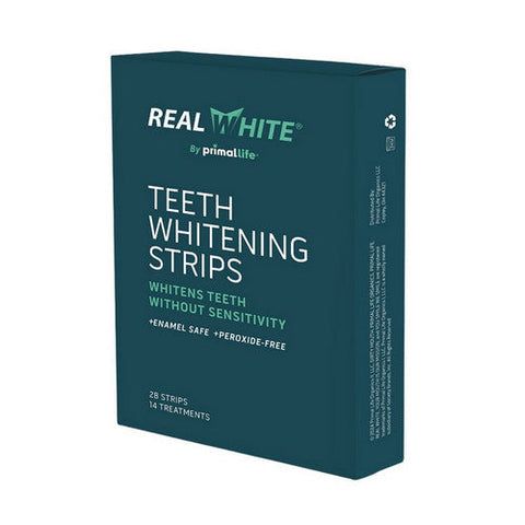 Primal Life Organics, Real White Teeth Whitening Strips, 28 Count Primal Life Organics