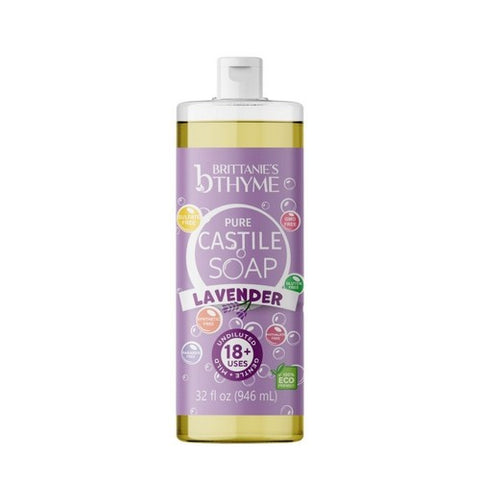 Pure Castile Liquid Soap Lavender 32 Oz by Brittaine's Thyme