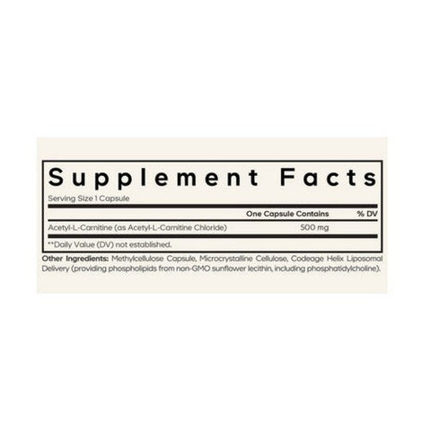 Codeage, Liposomal Acetyl-L-Carnitine Plus, 500 Mg, 90 Veg Caps Codeage
