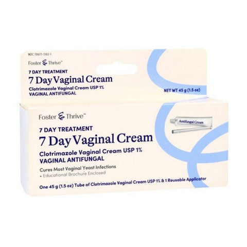 Foster And Thrive, 7 Day Clotrimazole USP 1% Vaginal Cream, 1.5 Oz