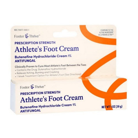 Foster And Thrive, Prescription Strength Butenafine Hydrochloride 1% Athlete's Foot Cream, 1 Oz