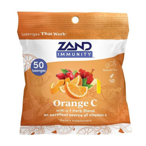 Zand, Immunity Orange C Throat Lozenges, 50 Count Zand