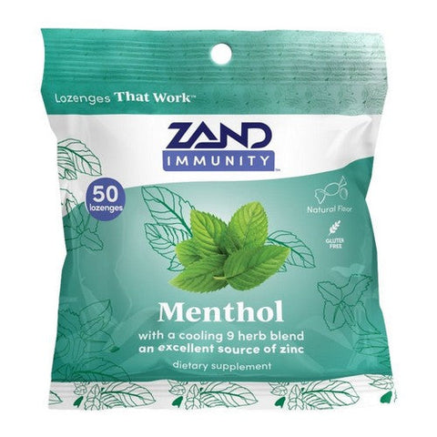 Zand, Immunity Menthol Herba Lozenge, 50 Count Zand