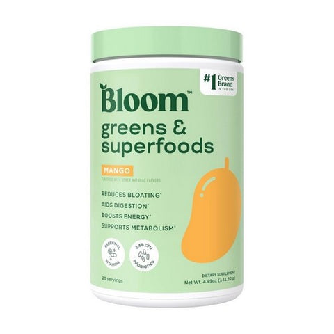 Greens Powder Superfood Mango 4.99 Oz by Bloom Nutrition