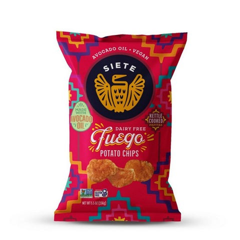 Fuego Avocado Oil Kettle Cooked Potato Chips 5.5 Oz by Siete