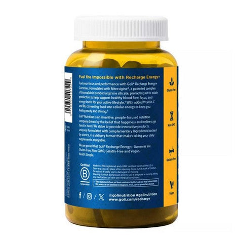 Goli Nutrition, Recharge Energy Gummies, 60 Count Goli Nutrition
