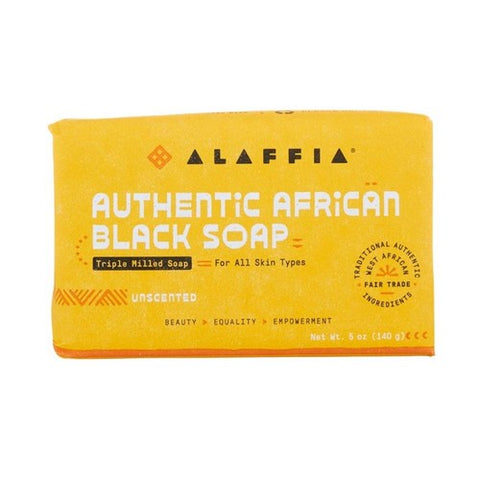 Authentic African Black Soap Triple Milled Soap Unscented 5 Oz by Alaffia