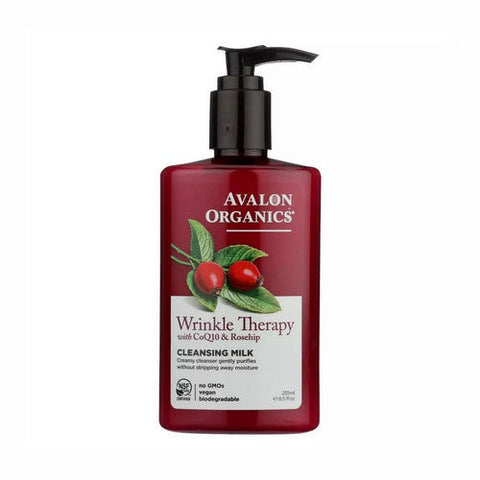 Avalon Organics, Wrinkle Therapy With Coq10 And Rosehip Cleansing Milk, 8.5 Oz Avalon Organics