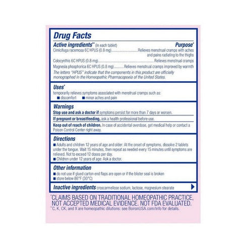 Boiron, Cyclease Cramp Tablets Menstrual Cramps Discomfort-Aches-Cramps, 60 Tabs Boiron