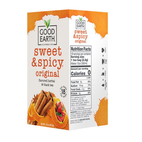 Good Earth Teas, Herbal & Black Tea Sweet & Spicy, 18 Bags