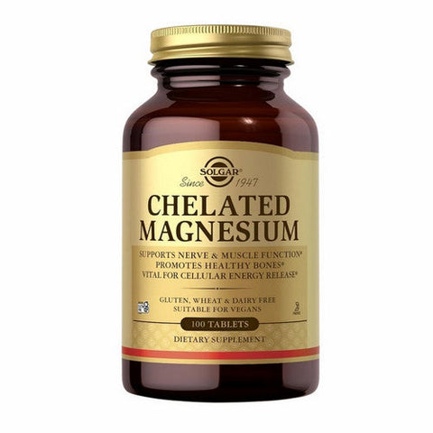 Solgar, Chelated Magnesium, 100 Tabs Solgar