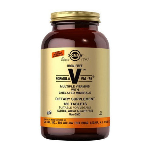 Solgar, Iron-Free Formula VM-75 Tablets, 180 Tabs Solgar