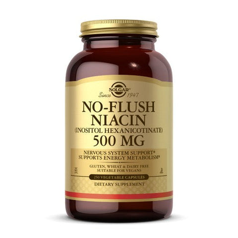 Solgar, No-Flush Niacin, 500 Mg, 250 V Caps Solgar