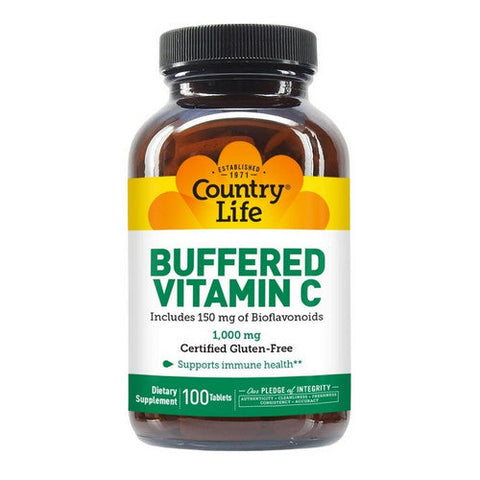 Country Life, Buffered Vitamin C with Bioflavonoids, 1000 MG, 100 Tabs